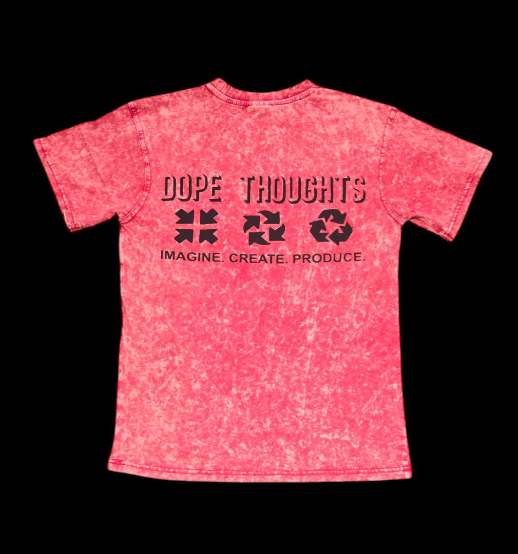 Short sleeve red tye-dye t-shirt